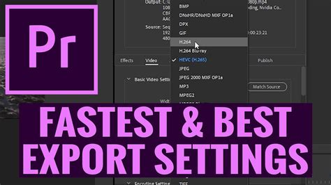 premiere export settings|Premiere Pro Export Settings .